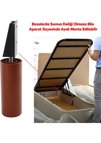 Mobilya Kanepe Baza Sehpa Gizli Montaj Ayağı Plastik Bağlantı Aparatı M8 Civatalı Tabanı 4 Adet fırsatları