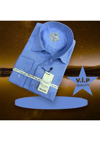 Pamuklu Oxford Uzun Kollu Erkek Gömlek (Regular Kalıp)