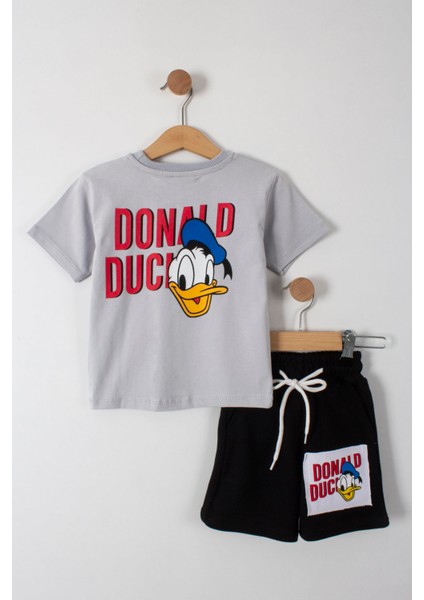 Donald Duck Baskılı Erkek Çocuk Şortlu Alt Üst Takım