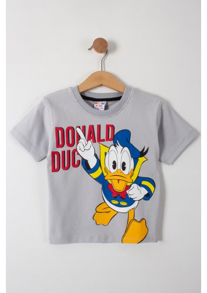 Donald Duck Baskılı Erkek Çocuk Şortlu Alt Üst Takım