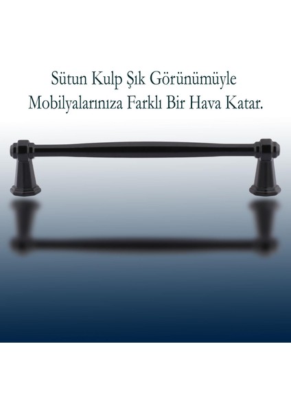 Mobilya Mutfak Dolabı Çekmece Dolap Kapak Kulbu Kulpu Metal 128 mm Siyah Kulp