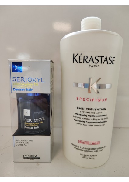 Specifique Bain Prevention-Normal Saçlar Için Dökülme Önleyici Şampuan 1000ML + L'oréal Professionnel Loreal Professionnel L'oreal Professionnel Serioxyl Denser Hair Yoğunlu fiyatları