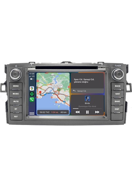 Toyota Auris (2007-2012) Android 13 Multimedya Carplay 8 Inch 4 GB Ram / 64 GB Hafıza CRV-4541XD