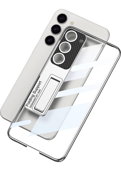 Galaxy S24 Plus Kılıf Kamera Korumalı Şeffaf Tasarımlı Standlı Kapak indirimleri