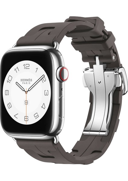 Apple Watch 7 45MM Spor Görünümlü Redclick Krd-94 Silikon Kordon