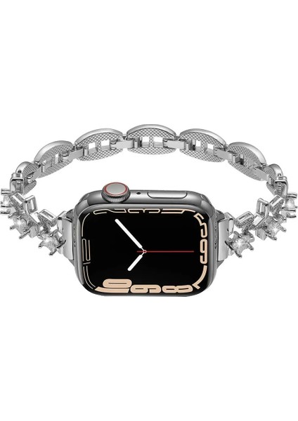 Apple Watch 7 41MM Redclick Taşlı Parlak Bilezik Kadın Metal Kordon 103 fiyatları