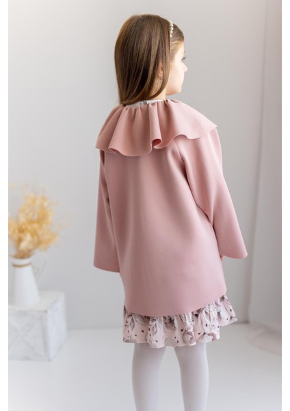 Kız Çocuk Yaka Detaylı Scuba Ceket modelleri