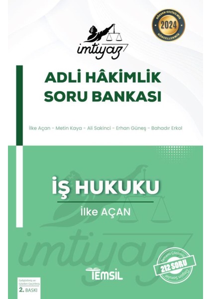 İmtiyaz Adli İdari Hakimlik İş Hukuku Soru Bankası - İlke Açan