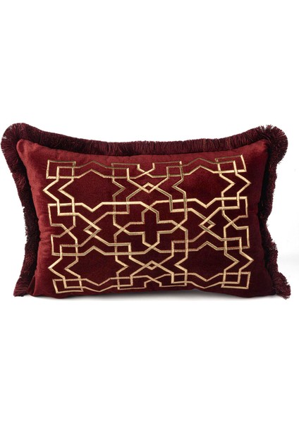 Mia Bordo Püsküllü 40X60 Yastık Kırlent