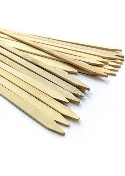Bambu Ahşap Adana Çöp Şiş - Boy : 24 Cm. / En : 2 Cm. - 25 Adetlik 5 Paket