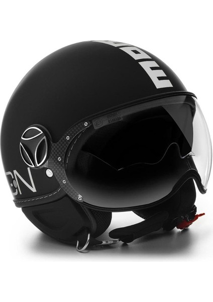 Momodesign Fgtr Evo Mono Matt Black White Açık Kask