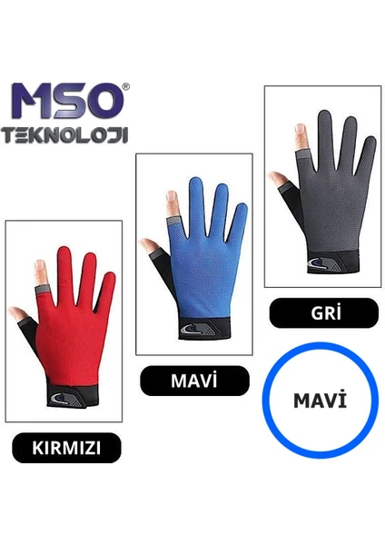 MSO Teknoloji Outdoor Silikonlu Kaymaz Olta Bisiklet Fitnes Sürücü Eldiven