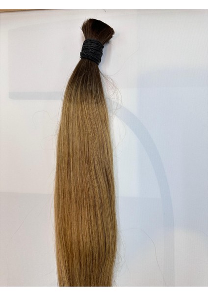 Ombreli Karamel 65-70 cm %100 Gerçek Saç 200 Adet Boncuk Kaynak, 0.8 Gramdır 200 Adet 160 Gram Gelmektedir