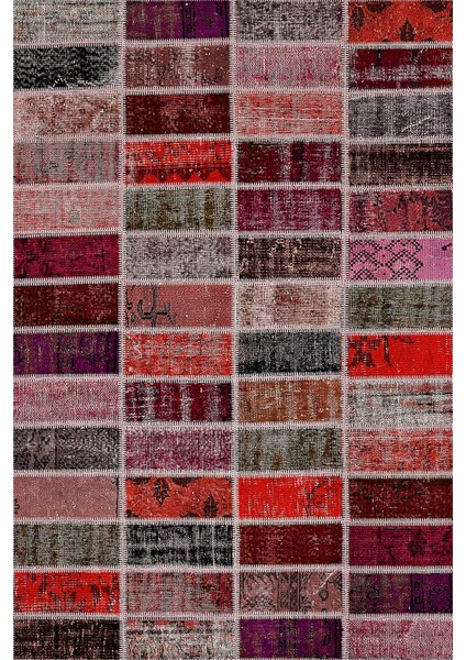 Dijital Baskılı Kaymaz Taban Yıkanabilir Patchwork Üçlü Yatak Odası Takımı, Patchwork-09-Kırmızı, fiyatları