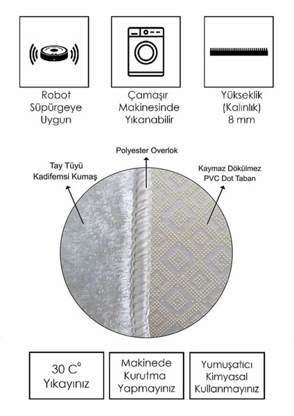 Dijital Baskılı Kaymaz Taban Yıkanabilir Klasik Desen Üçlü Yatak Odası Takımı, Klasik-28-Krem,