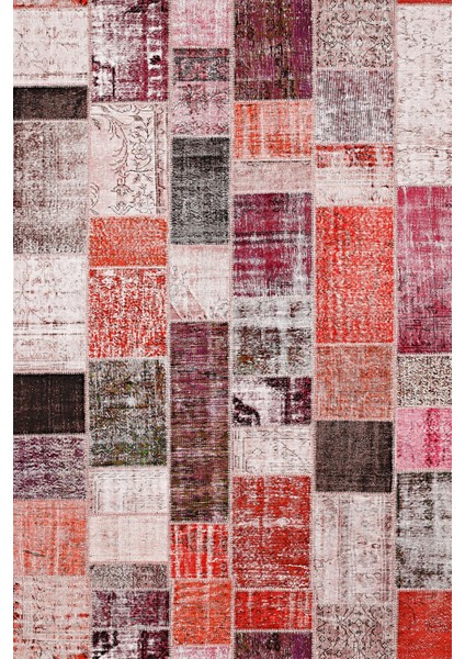 Dijital Baskılı Kaymaz Taban Yıkanabilir Patchwork Üçlü Yatak Odası Takımı, Patchwork-03-Kırmızı, fiyatları