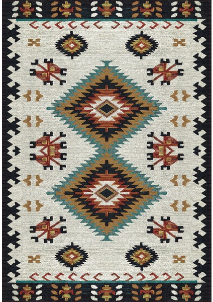 Etnik Desenli Dijital Baskılı Kaymaz Taban Yıkanabilir Üçlü Yatak Odası Takımı, Etnik-02-Renkli, fiyatları