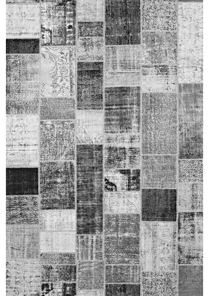 Dijital Baskılı Kaymaz Taban Yıkanabilir Patchwork Üçlü Yatak Odası Takımı, Patchwork-03-Gri, fiyatları