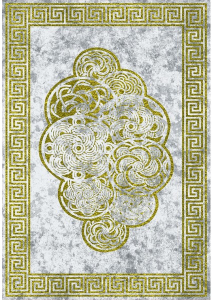 Çerçeve Desen Dijital Baskılı Kaymaz Yıkanabilir Üçlü Yatak Odası Takımı, Çerçeveli-04-Sarı, fiyatları