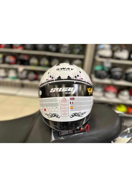 Kask SW-715 Iris Çenesiz Whıte /pink fiyatları