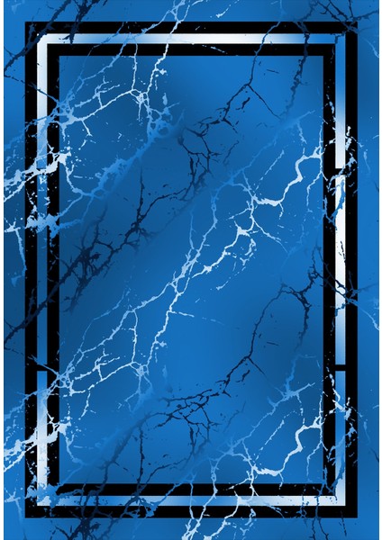 Dijital Baskılı Kaymaz Taban Yıkanabilir Mermer Desen Üçlü Yatak Odası Takımı, Mermer-08-Mavi, fiyatları