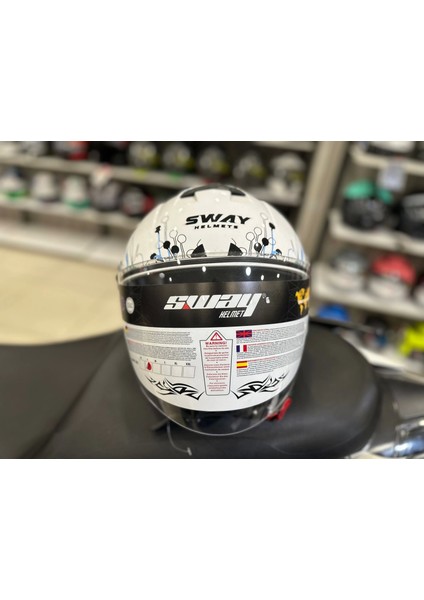 Kask SW-715 Iris Çenesiz Whıte /blue fiyatları