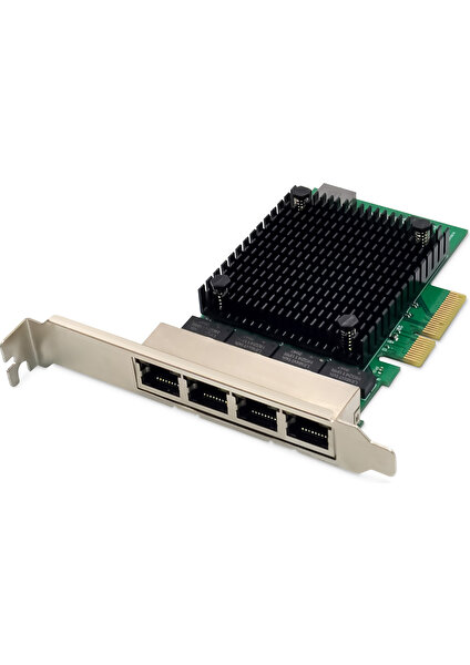 Dıgıtus 4 Port 2.5 Gigabit Ethernet Network Card, RJ45, Pcı Express, Realtek Chipset