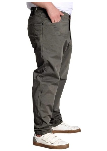 Erkek Pantolon Keten Milano Klasik 20902 Haki