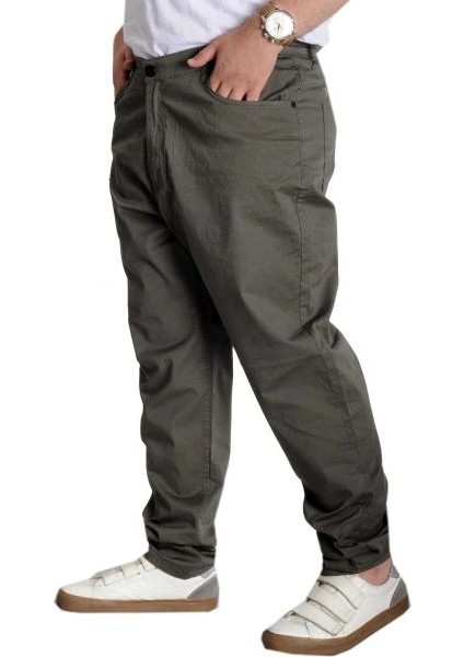 Erkek Pantolon Keten Milano Klasik 20902 Haki