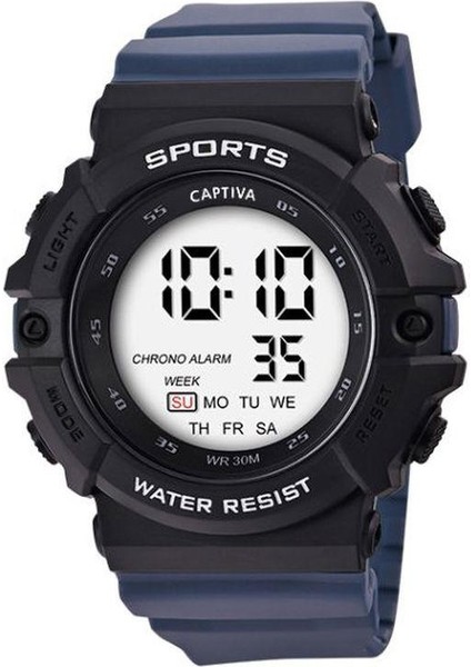 30 mt Suya Dayanıklı Digital Alarm-Kronometre-Led Işık Spor Kasa Çoçuk Kol Saati CPT.X043