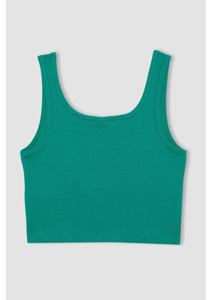 Fit NBA Boston Celtics Crop Bisiklet Yaka Ribana Atlet C4915AX24SM