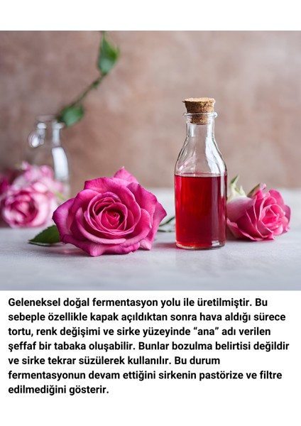 Tarihi Eyüp Sultan Baharatçısı %100 Katkısız Gül Sirkesi 500ML