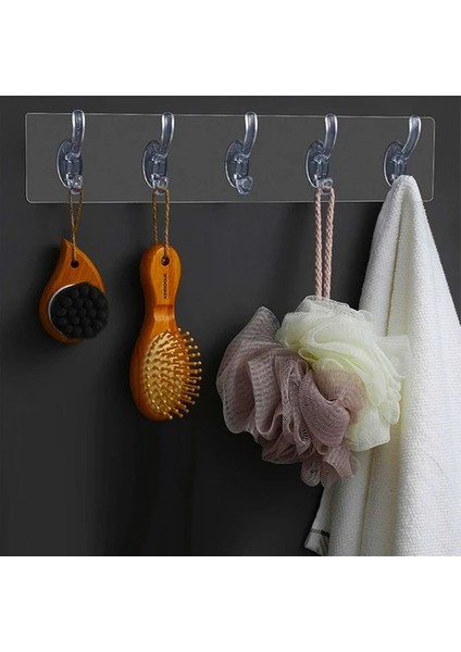 5li Şeffaf Yapışkanlı Askılık fiyatları