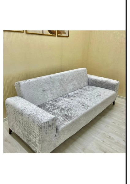 Streç Lastikli Kadife 1 Adet 3 Kişilik Koltuk Örtüsü Kanepe Kılıfı|çekyat Örtüsü Koltuk Kılıfı