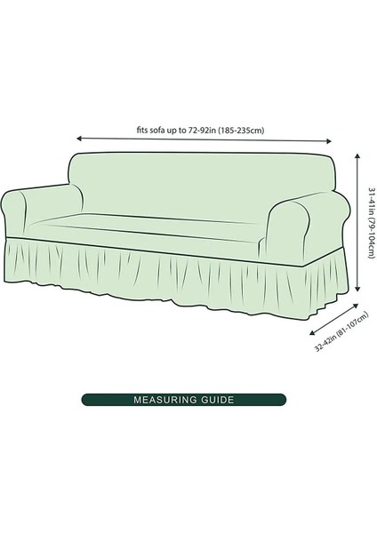 Bürümcük Koltuk, Kanepe Örtüsü Streç Tam Giydirme Likralı Yıkanabilir Çekyat Örtüsü 3 Kişilik Yeşil fiyatları