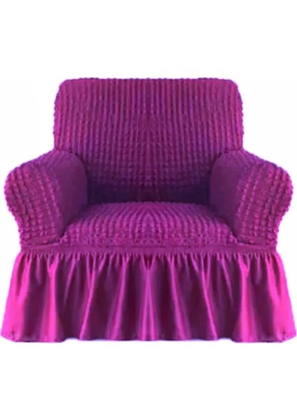 Bürümcük Likralı Yıkanabilir Esnek Koltuk, Kanepe, Çekyat Örtüsü Tek Kişilik (Berjer) Koltuk Örtüsü