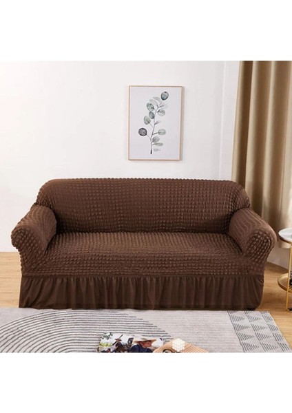 Bürümcük Lastikli Kanepe Örtüsü Likralı Koltuk Örtüsü 3' Lü Burumcuk Çekyat Örtüsü