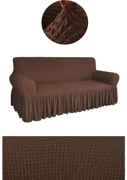 Bürümcük Lastikli Kanepe Örtüsü Likralı Koltuk Örtüsü 3' Lü Burumcuk Çekyat Örtüsü fiyatları