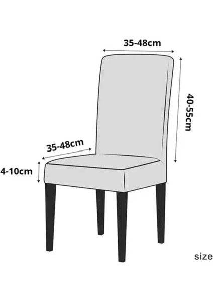 Jakarlı Eteksiz Sandalye Kılıfı Sandalye Örtüsü 6ADET fiyatları