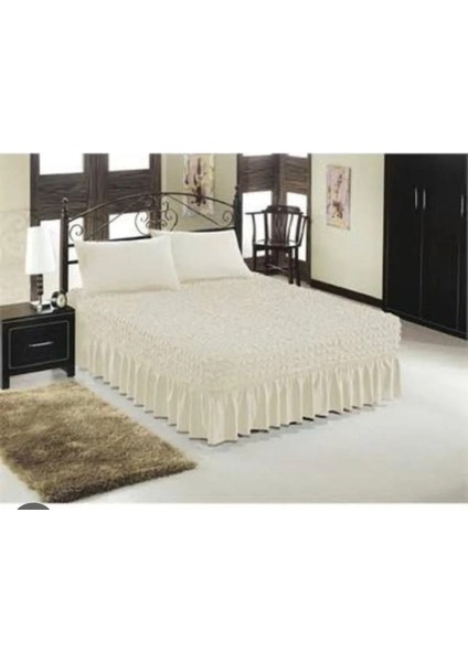 Bürümcük Kumaş Lastıkli Çarşaf Etekli, Esnekli Yatak Örtüsü 160 x 200 ve 180X200