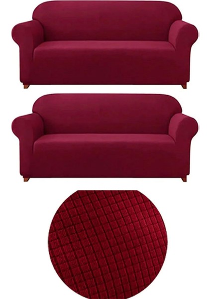 Likralı Çekyat, Koltuk, Kanepe Örtüsü Yıkanabilir Çekme Solma Yapmaz 3 3 Kişilik Koltuk Örtüsü