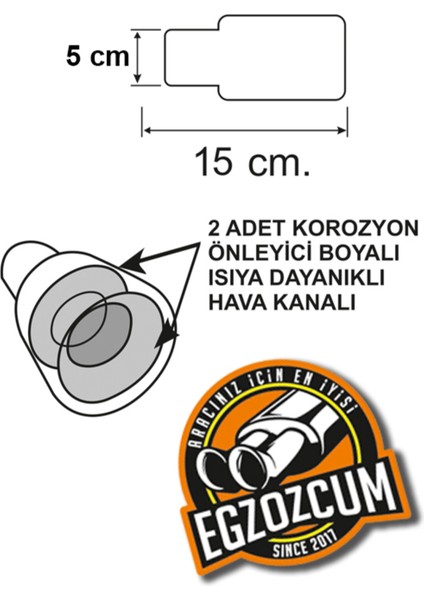 Antipas Iç Kaplamalı Islık Sesli 51 mm Nikelaj Tekli Egzoz Eksoz Ucu modelleri