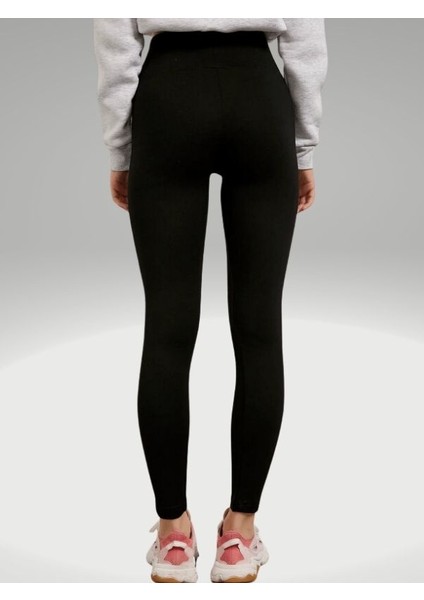 Kadın Siyah Yüksek Bel Günlük Tayt modelleri