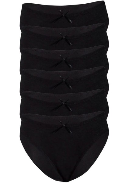 3911 Kadın Bambu Likralı Bikini Külot 12 Adet