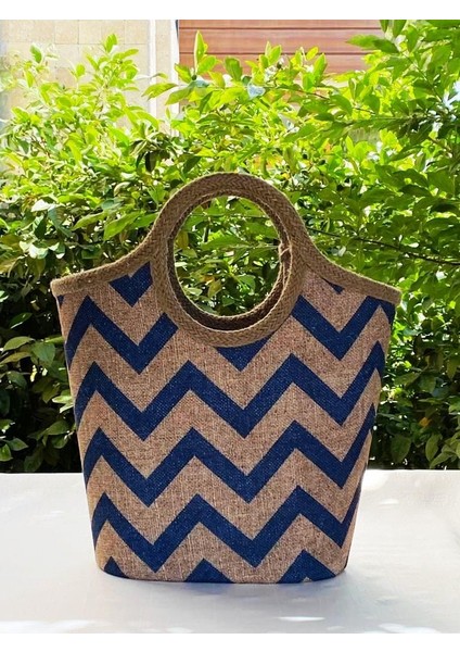 Plaj Bags Plaj Çantası Lacivert Zigzag fırsatları