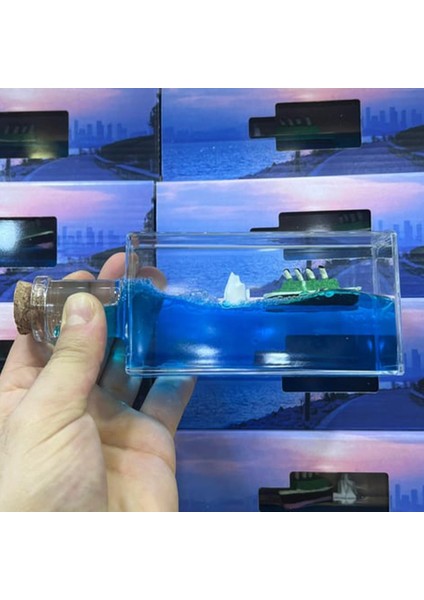 Dekoratif Şişe Şeklinde Batmayan Gemi Akvaryum Biblosu fırsatları
