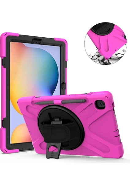 Samsung Galaxy Tab S6 Lite SM-P620 SM-P625 2024 10.4" Kılıf Defender Askılı Zırhlı Tank Kapak Case