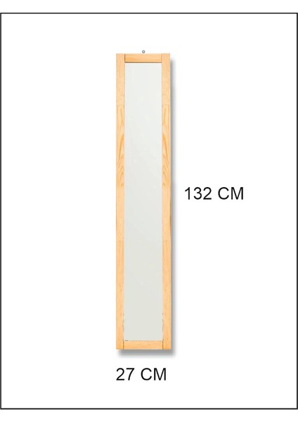 Dekoratif Ahşap Duvar Boy Aynası 27X132 fırsatları