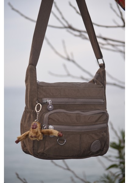 Toprak Kırinkıl Çok Bölmeli Çok Gözlü Suya Dayanıklı Çapraz Postacı Çantası
