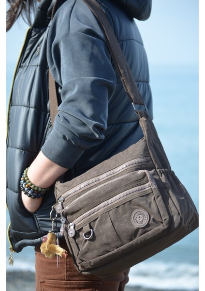 Toprak Kırinkıl Çok Bölmeli Çok Gözlü Suya Dayanıklı Çapraz Postacı Çantası indirimleri